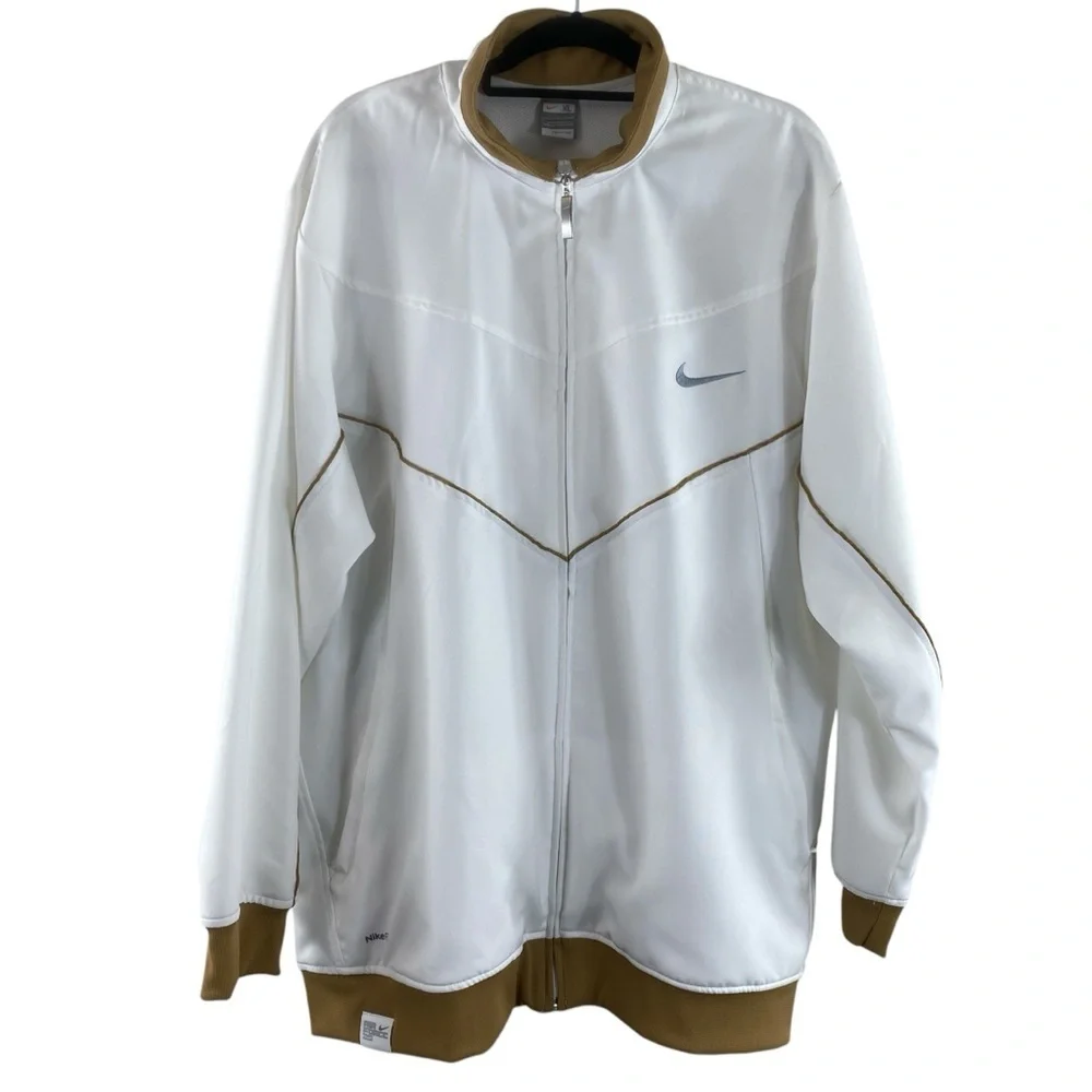 Vtg Y2K Nike‎ Mens Fit Dry Air Force Long Sleeve Full Zip Track Jacket Sz XL